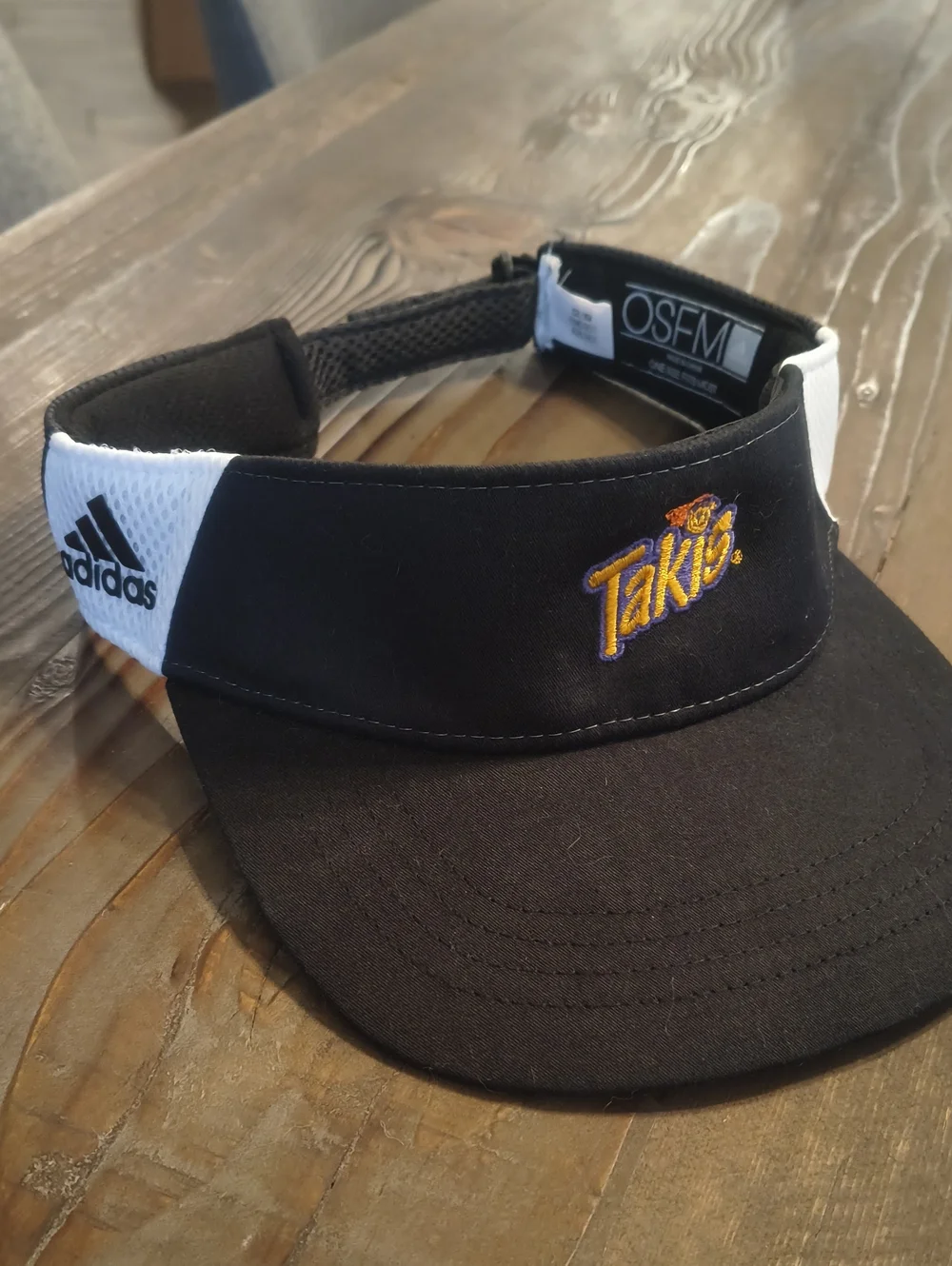 Adidas Black and White Takis Branded Visor